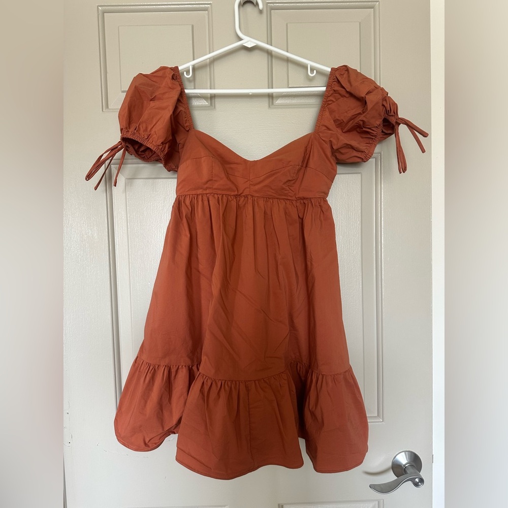 Olivaceous Rust Mini Dress